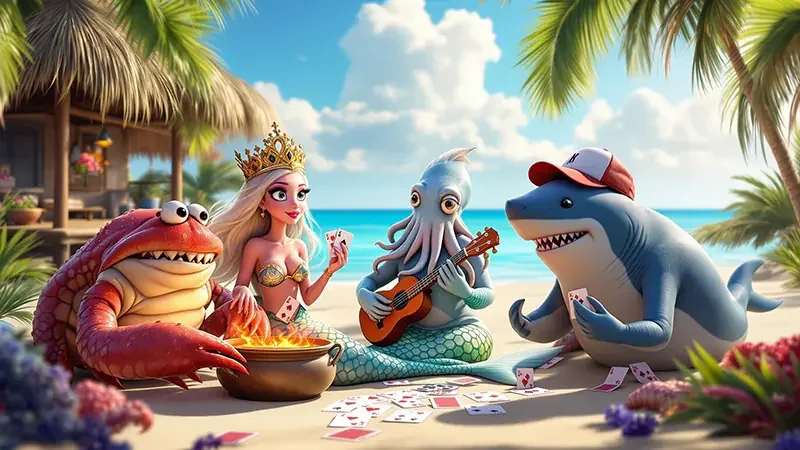 Visual arena tembak ikan mobile dengan suasana laut dalam