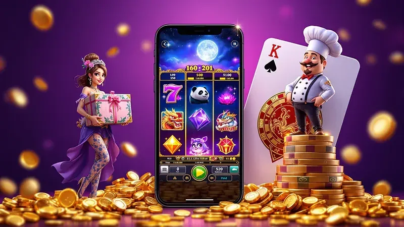 Tampilan permainan slot mobile di ATOM138